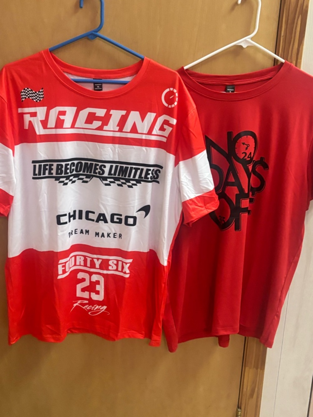 Two Manfinity polyester shirts-sizes xl and 1xl
